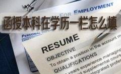 函授本科在学历一栏怎么填？