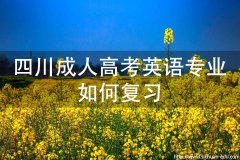 四川成考英语专业如何复习呢？